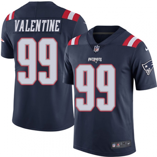 Youth Nike New England Patriots #99 Vincent Valentine Limited Navy Blue Rush Vapor Untouchable NFL Jersey - Ujersey