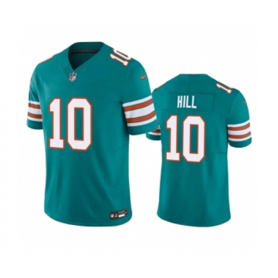 Men's Miami Dolphins #10 Tyreek Hill Aqua 2023 F.U.S.E Vapor Limited Stitched Football Jersey - Ujersey