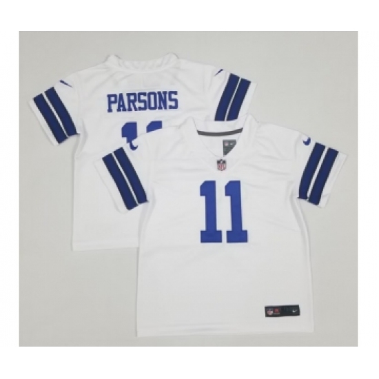 Toddlers Dallas Cowboys #11 Micah Parsons White 2021 Vapor Untouchable Stitched Nike Limited Jersey - Ujersey