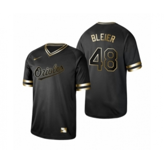 Youth Baltimore Orioles 2019 Golden Edition  #48 Richard Bleier Black Jersey - Ujersey