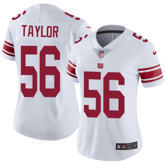 Women's Nike New York Giants #56 Lawrence Taylor White Vapor Untouchable Limited Player NFL Jersey - Ujersey