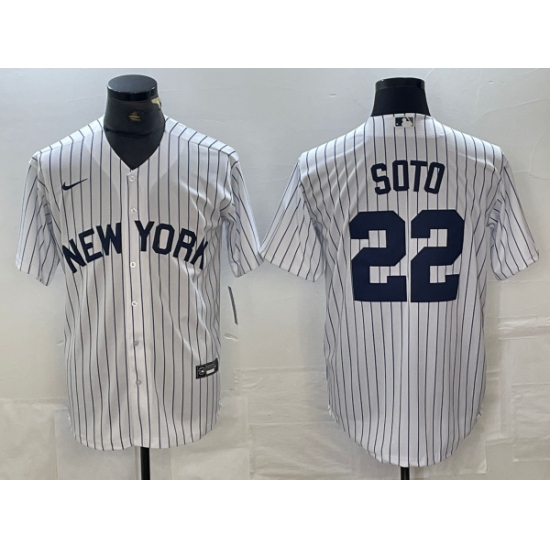 Men's New York Yankees #22 Juan Soto White 2024 Cool Base Stitched Jerseys - Ujersey