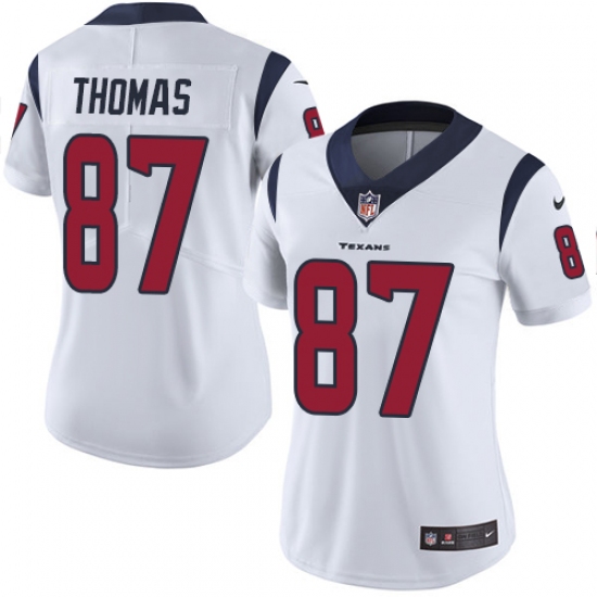 Women's Nike Houston Texans #87 Demaryius Thomas White Vapor Untouchable Limited Player NFL Jersey - Ujersey