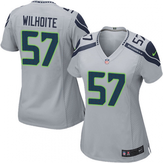 Women's Nike Seattle Seahawks #57 Michael Wilhoite Game Grey Alternate NFL Jersey - Ujersey