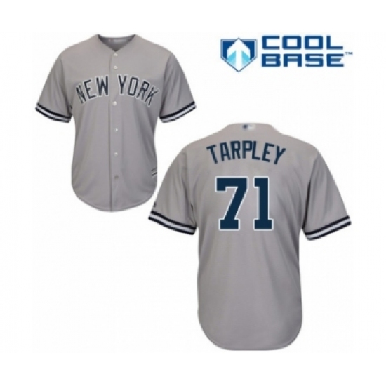 Youth New York Yankees #71 Stephen Tarpley Authentic Grey Road Baseball Player Jersey - Ujersey