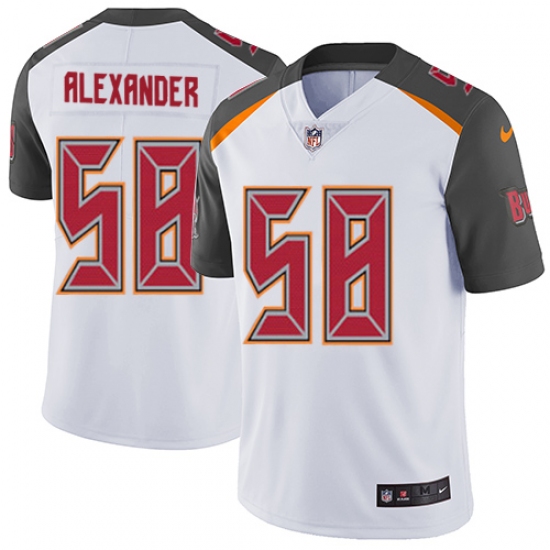 Men's Nike Tampa Bay Buccaneers #58 Kwon Alexander White Vapor Untouchable Limited Player NFL Jersey