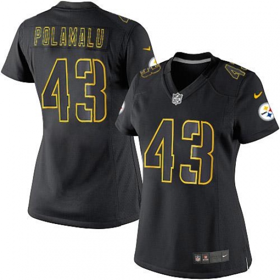 Women's Nike Pittsburgh Steelers #43 Troy Polamalu Limited Black Impact NFL Jersey - Ujersey