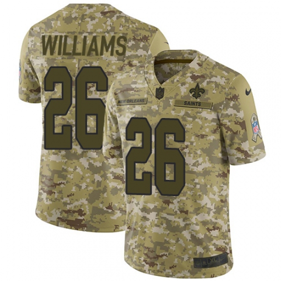 Youth Nike New Orleans Saints #26 P. J. Williams Limited Camo 2018 Salute to Service NFL Jersey - Ujersey