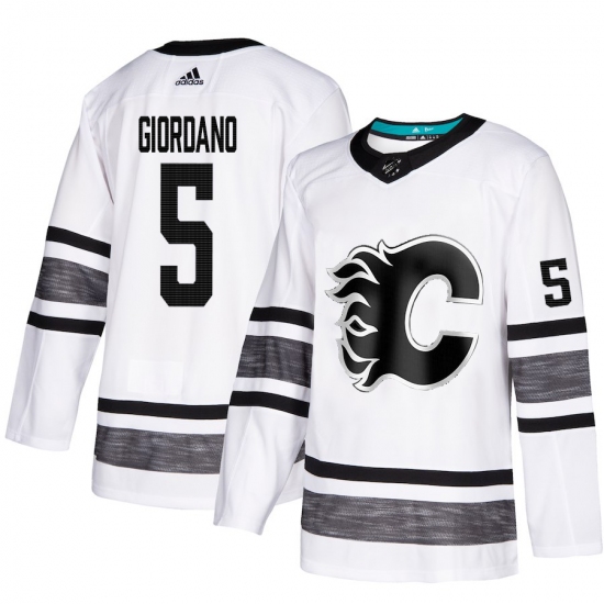 Men's Adidas Calgary Flames #5 Mark Giordano White 2019 All-Star Game Parley Authentic Stitched NHL Jersey - Ujersey