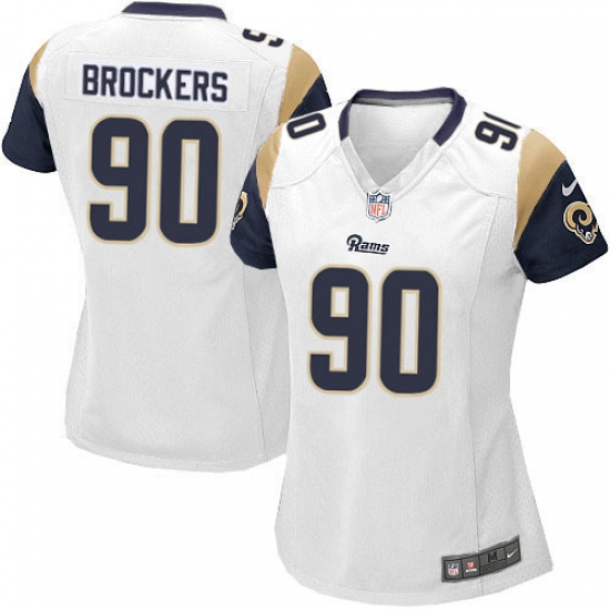 Women's Nike Los Angeles Rams #90 Michael Brockers Game White NFL Jersey - Ujersey