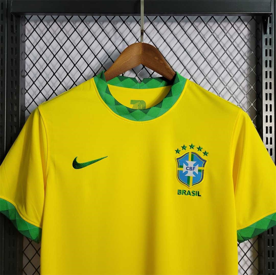 Brazil Retro Jersey Custom Home Soccer Jersey 2021 - ujerseystore