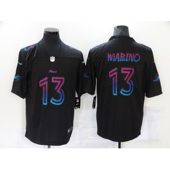 Men's Miami Dolphins #13 Dan Marino Black Nike City Player Limited Jersey - Ujersey