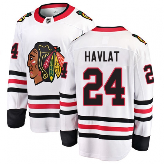 Men's Chicago Blackhawks #24 Martin Havlat Fanatics Branded White Away Breakaway NHL Jersey - Ujersey