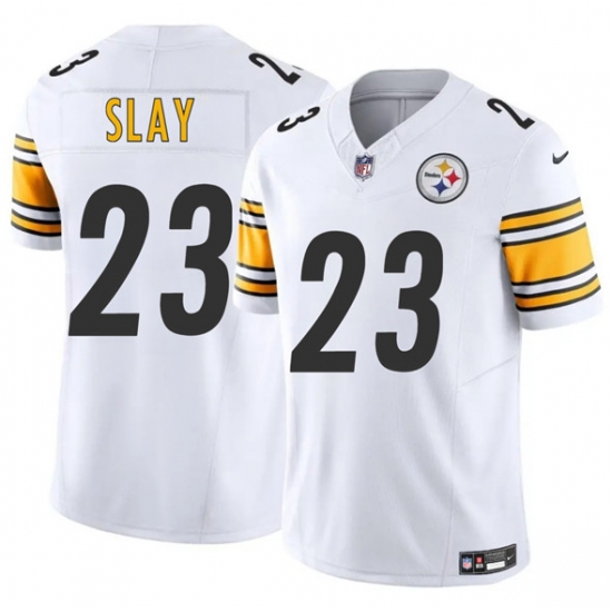 Men's Pittsburgh Steelers #23 Darius Slay White 2025 F.U.S.E. Vapor Limited Football Stitched Jersey - Ujersey