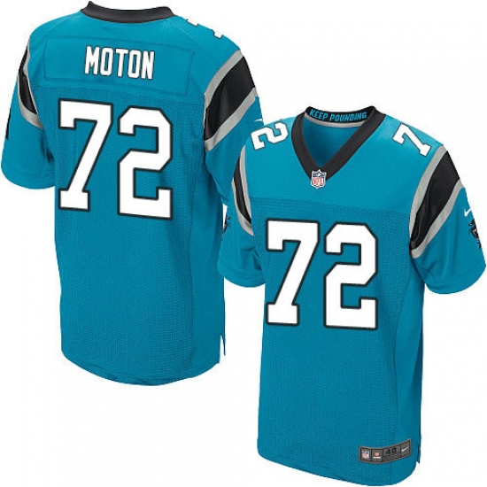 Men's Nike Carolina Panthers #72 Taylor Moton Elite Blue Alternate NFL Jersey - Ujersey
