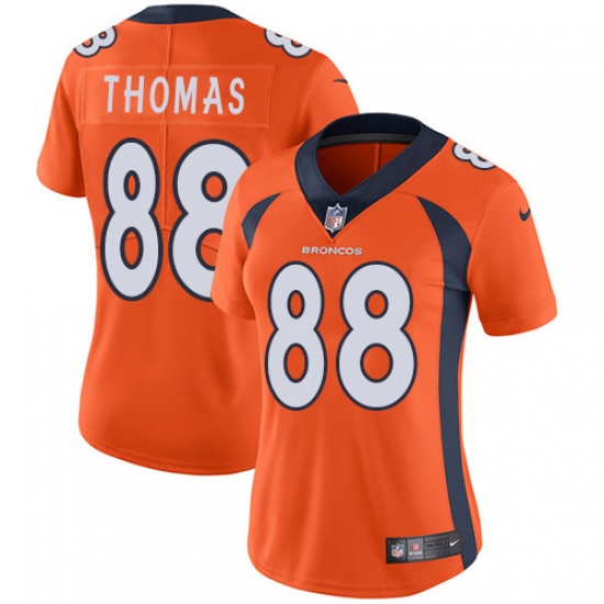 Women's Nike Denver Broncos #88 Demaryius Thomas Elite Orange Team Color NFL Jersey - Ujersey