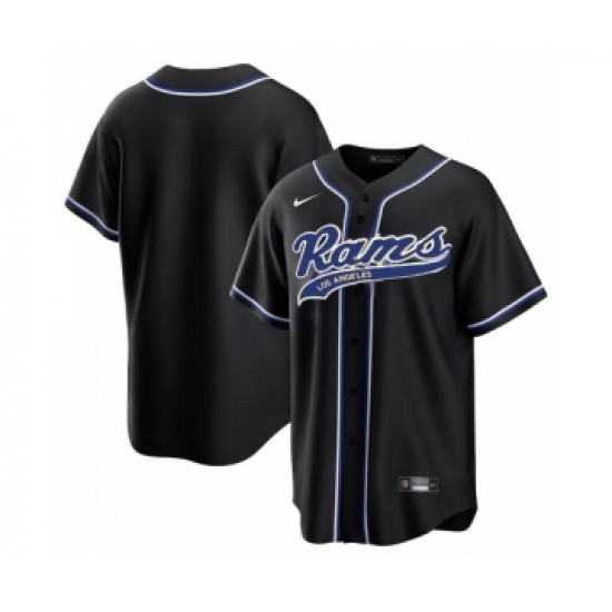 Men's Los Angeles Rams Blank Black Stitched MLB Cool Base Nike Baseball Jersey - Ujersey