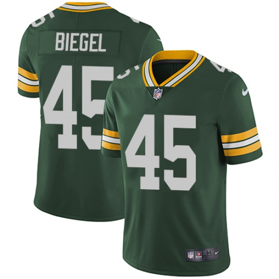 Youth Nike Green Bay Packers #45 Vince Biegel Green Team Color Vapor Untouchable Limited Player NFL Jersey - Ujersey