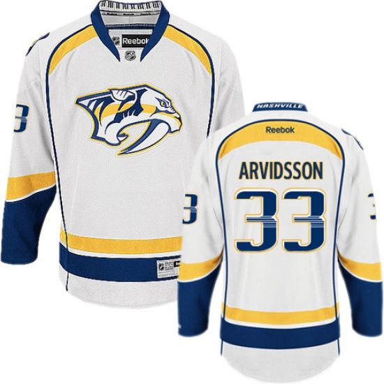 Youth Reebok Nashville Predators #33 Viktor Arvidsson Authentic White Away NHL Jersey - Ujersey