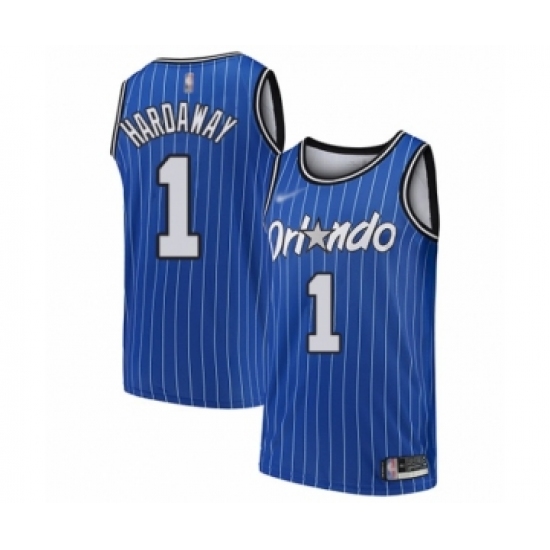 Women's Orlando Magic #1 Penny Hardaway Swingman Blue Hardwood Classics Basketball Jersey - Ujersey
