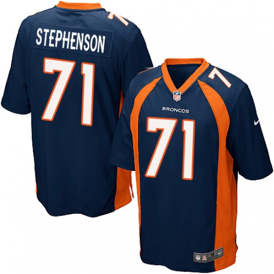Men's Nike Denver Broncos #71 Donald Stephenson Game Navy Blue Alternate NFL Jersey - Ujersey