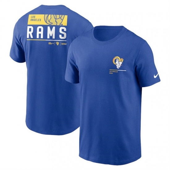 Men's Los Angeles Rams Blue Team Incline T Shirt - Ujersey