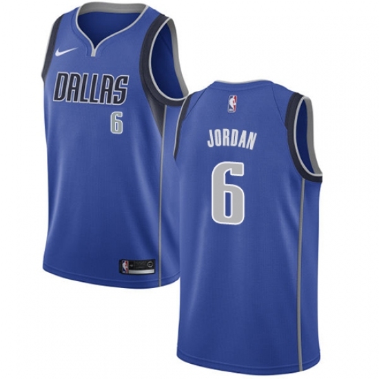 Youth Nike Dallas Mavericks #6 DeAndre Jordan Swingman Royal Blue NBA Jersey - Icon Edition - Ujersey