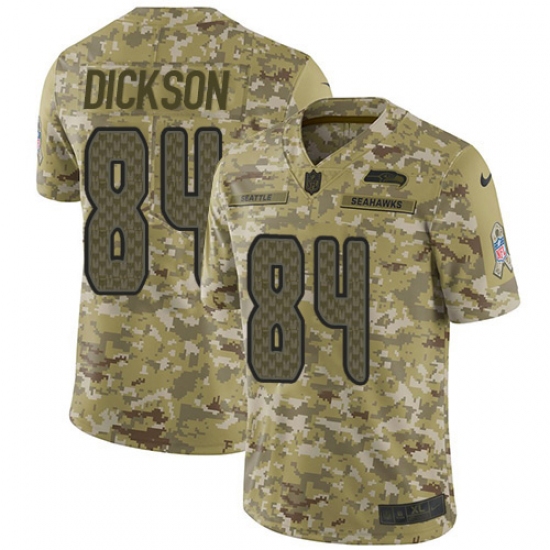 Men's Nike Seattle Seahawks #84 Ed Dickson Limited Camo 2018 Salute to Service NFL Jersey - Ujersey