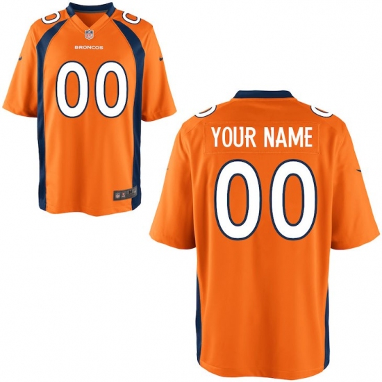 Youth Denver Broncos Nike Orange Custom Game Jersey - Ujersey