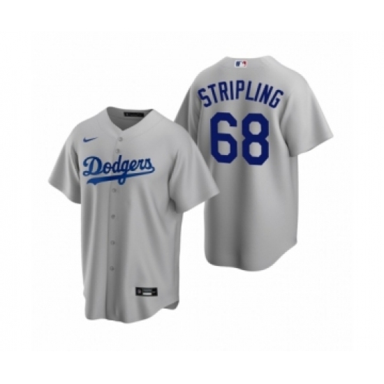 Men's Los Angeles Dodgers #68 Ross Stripling Nike Gray Replica Alternate Jersey - Ujersey