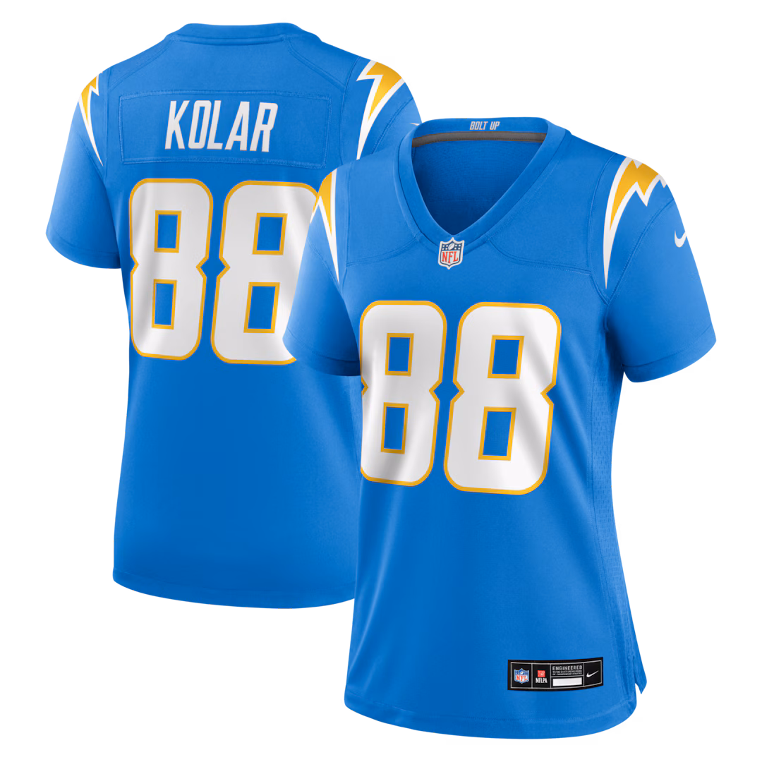 Women's Los Angeles Chargers Charlie Kolar Nike Powder Blue Team Game Jersey