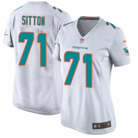 Women's Nike Miami Dolphins #71 Josh Sitton Game White NFL Jersey - Ujersey