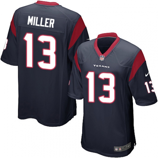 Men's Nike Houston Texans #13 Braxton Miller Game Navy Blue Team Color NFL Jersey - Ujersey