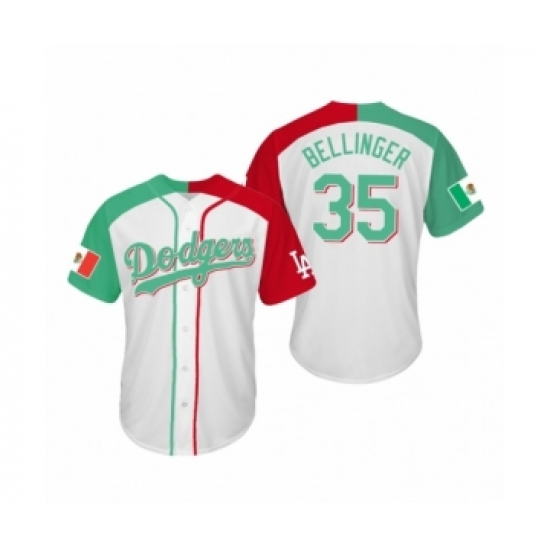 Men's Cody Bellinger #35 Los Angeles Dodgers Two-Tone Mexican Heritage Night Cool Base Jersey - Ujersey