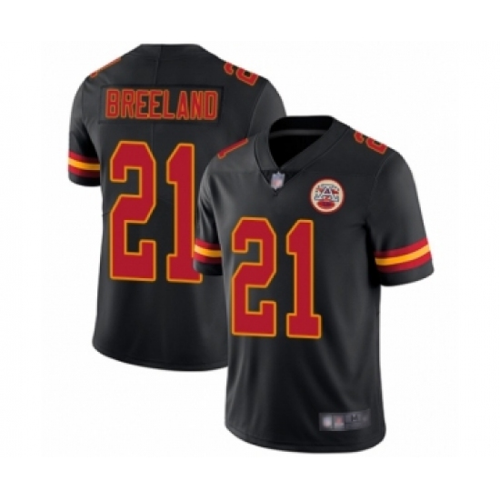 Men's Kansas City Chiefs #21 Bashaud Breeland Limited Black Rush Vapor Untouchable Football Jersey - Ujersey