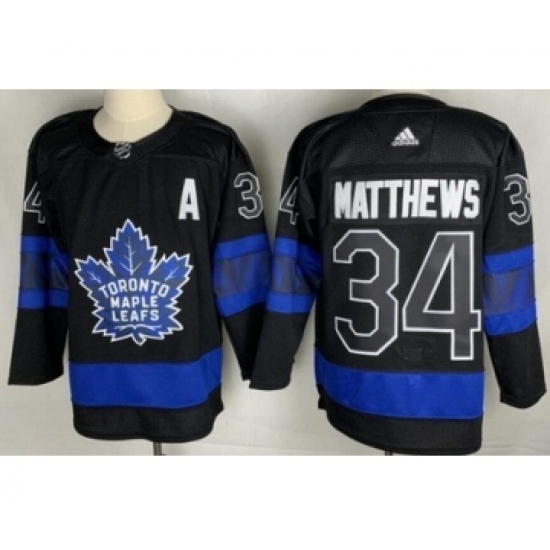 Men's Toronto Maple Leafs #34 Auston Matthews Black X Drew House Inside Out Stitched Jersey - Ujersey