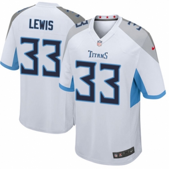 Men's Nike Tennessee Titans #33 Dion Lewis Game White NFL Jersey - Ujersey