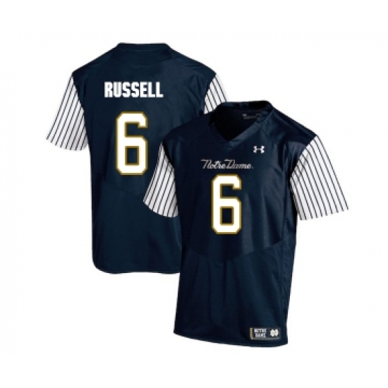 Notre Dame Fighting Irish 6 KeiVarae Russell Navy College Football Jersey - Ujersey
