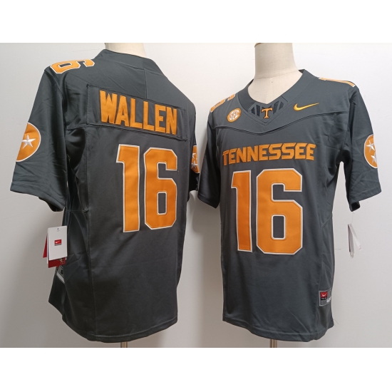 Men's Tennessee Volunteers #16 Peyton Manning Grey FUSE College Stitched Jersey - Ujersey