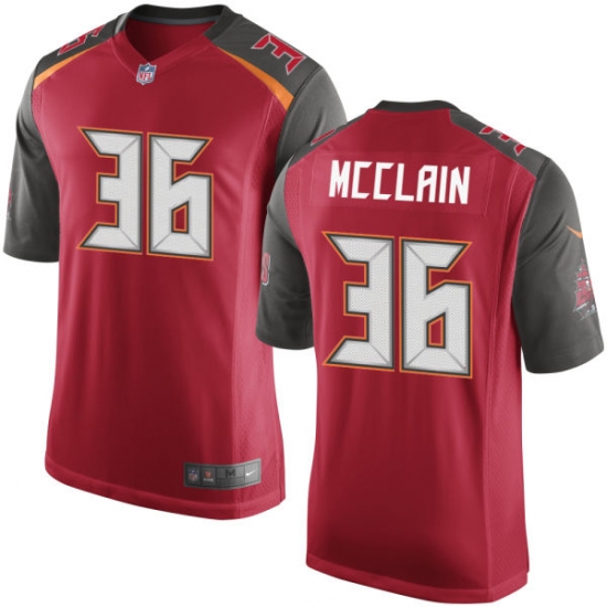 Men's Nike Tampa Bay Buccaneers #36 Robert McClain Game Red Team Color NFL Jersey - Ujersey
