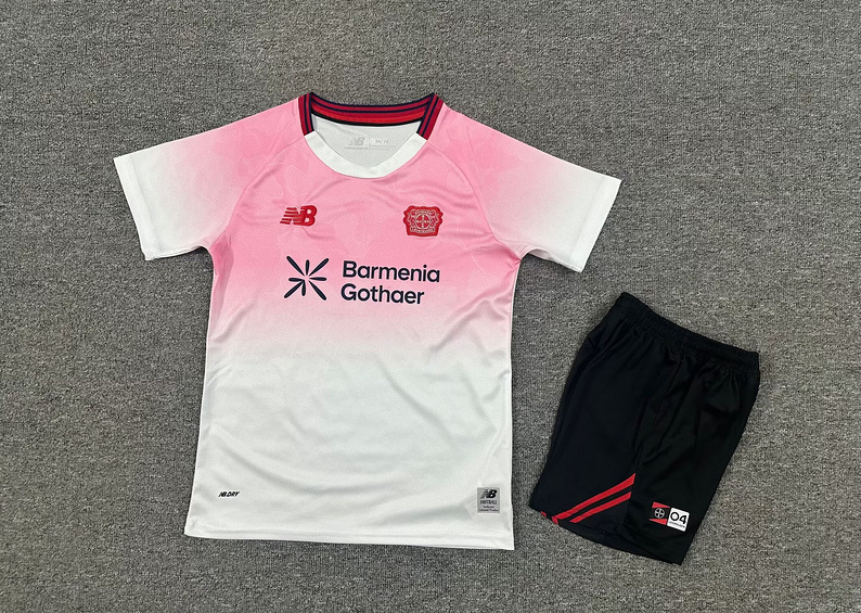 Bayer 04 Leverkusen Soccer Jersey Away Kids Kit Jersey+Shorts 2025/26 - Ujersey NHL