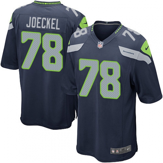 Men's Nike Seattle Seahawks #78 Luke Joeckel Game Steel Blue Team Color NFL Jersey - Ujersey