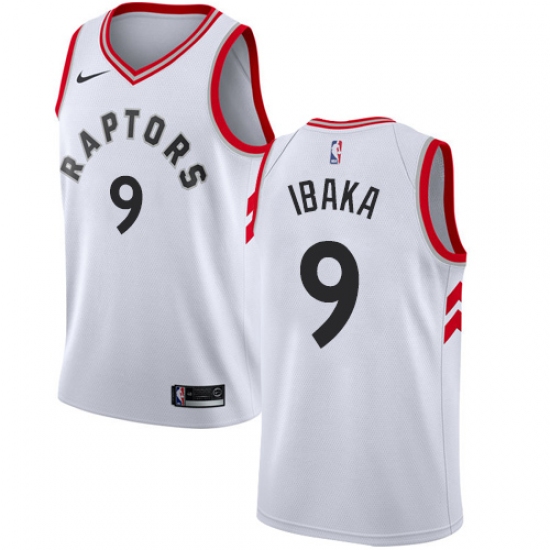 Women's Nike Toronto Raptors #9 Serge Ibaka Authentic White NBA Jersey - Association Edition - Ujersey