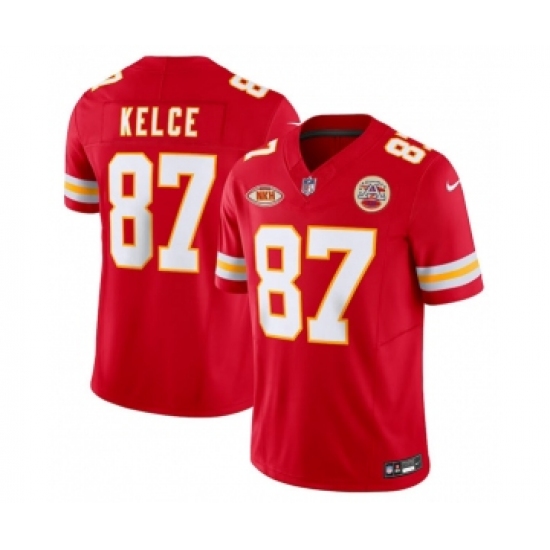 Men·s Nike Kansas City Chiefs #87 Travis Kelce Red 2023 F.U.S.E. NKH Vapor Untouchable Limited Football Stitched Jersey - Ujersey