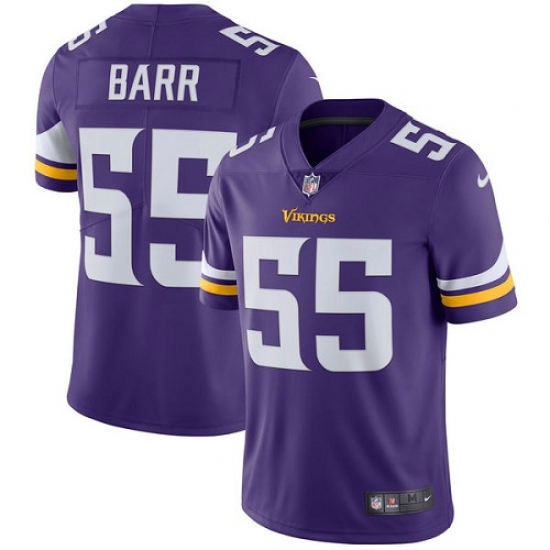 Men's Nike Minnesota Vikings #55 Anthony Barr Purple Team Color Vapor Untouchable Limited Player NFL Jersey - Ujersey