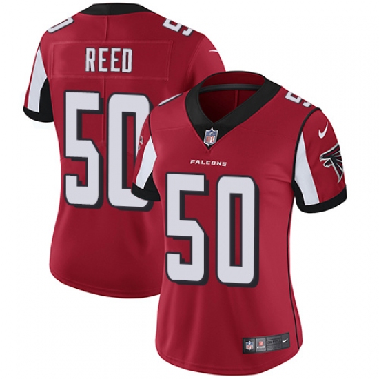 Women's Nike Atlanta Falcons #50 Brooks Reed Red Team Color Vapor Untouchable Limited Player NFL Jersey - Ujersey