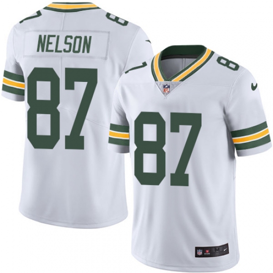 Men's Nike Green Bay Packers #87 Jordy Nelson White Vapor Untouchable Limited Player NFL Jersey - Ujersey