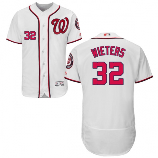Men's Majestic Washington Nationals #32 Matt Wieters White Flexbase Authentic Collection MLB Jersey - Ujersey