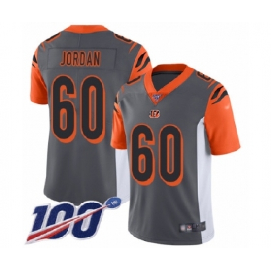 Youth Cincinnati Bengals #60 Michael Jordan Limited Silver Inverted Legend 100th Season Football Jersey - Ujersey