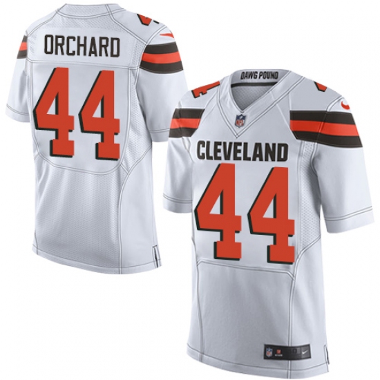 Men's Nike Cleveland Browns #44 Nate Orchard Elite White NFL Jersey - Ujersey